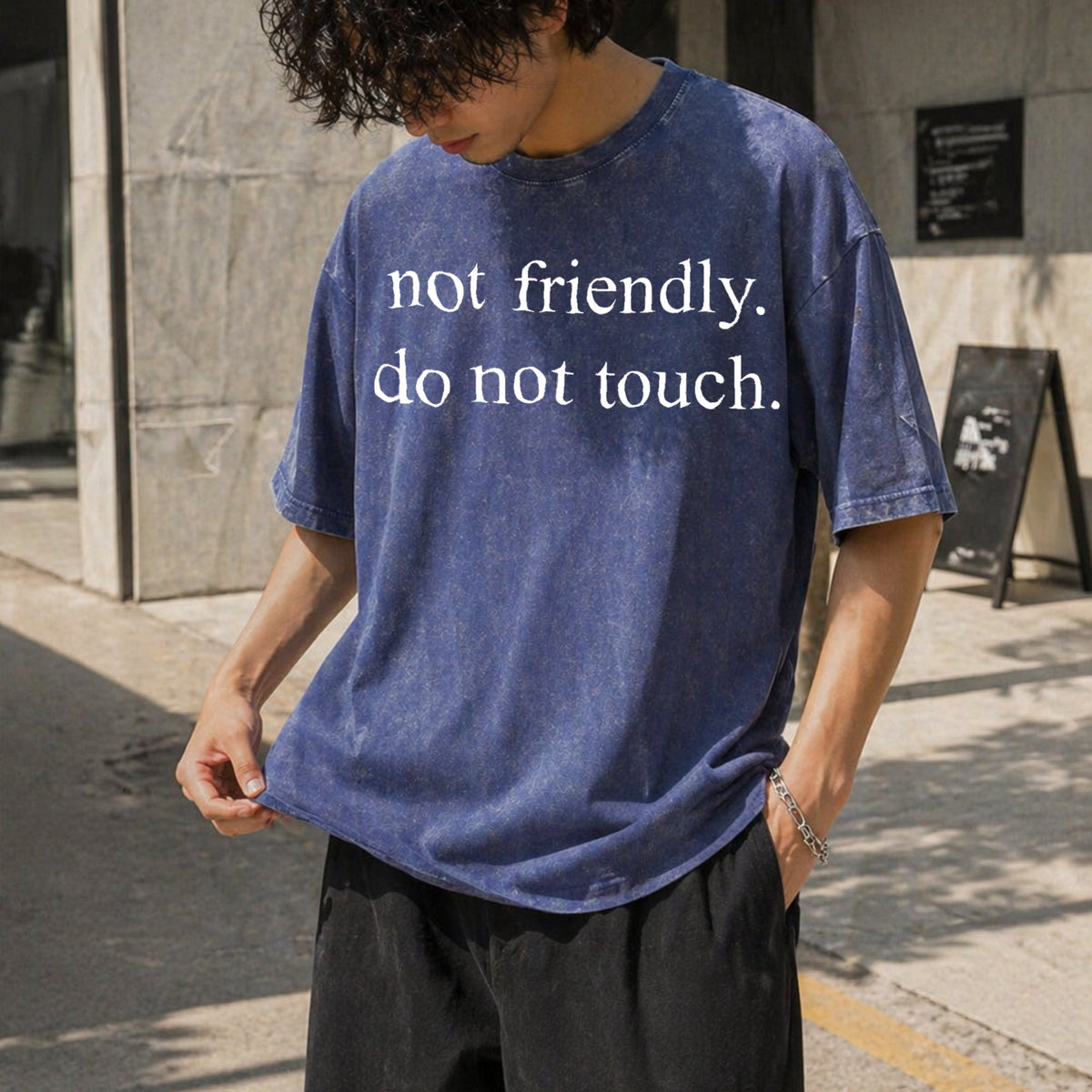 Not Friendly Do Touch Vintage Washed T-Shirt product image 8