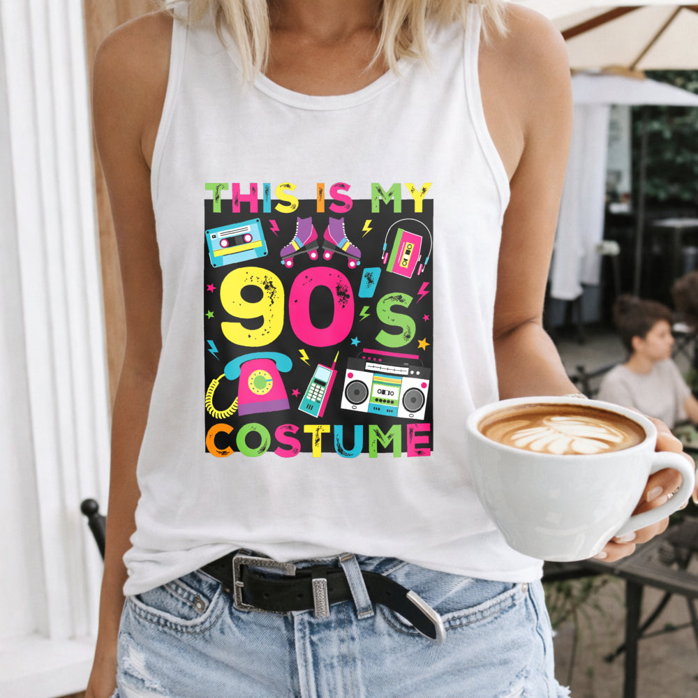 90's - Black With Colorful Women's Tank Top
