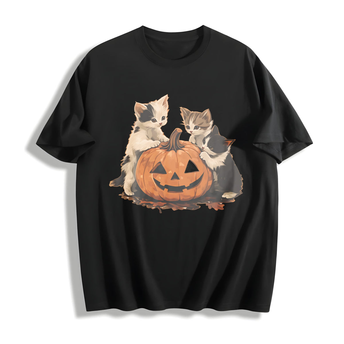 Halloween Kitten Cotton T-Shirt product image 1