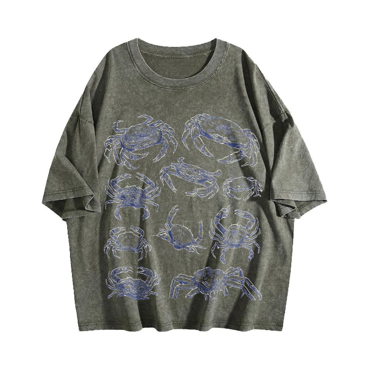 Crab 90s Tattoo Vintage Washed T-Shirt product image 4