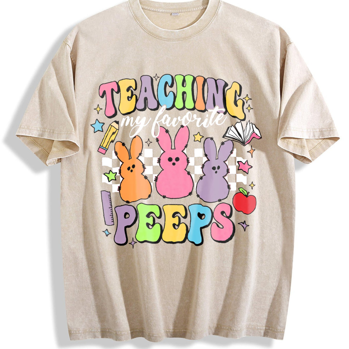 Teaching My Favorite Peeps Vintage Washed T-Shirt product image 1