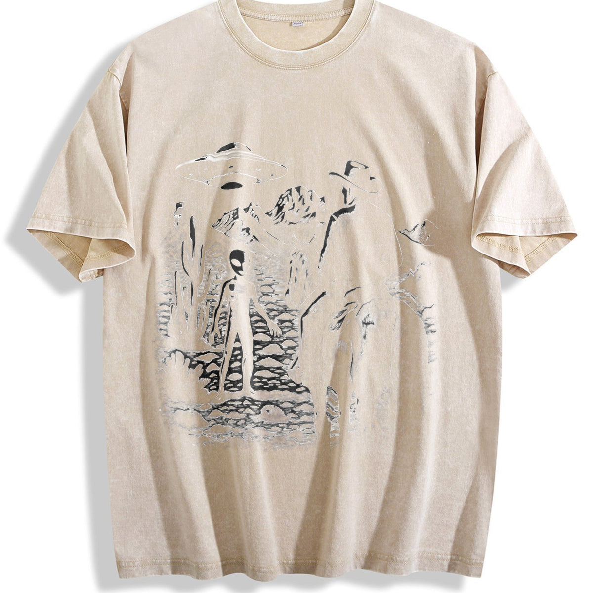 Cowboy UFO Western 90s Vintage Washed T-Shirt product image 1