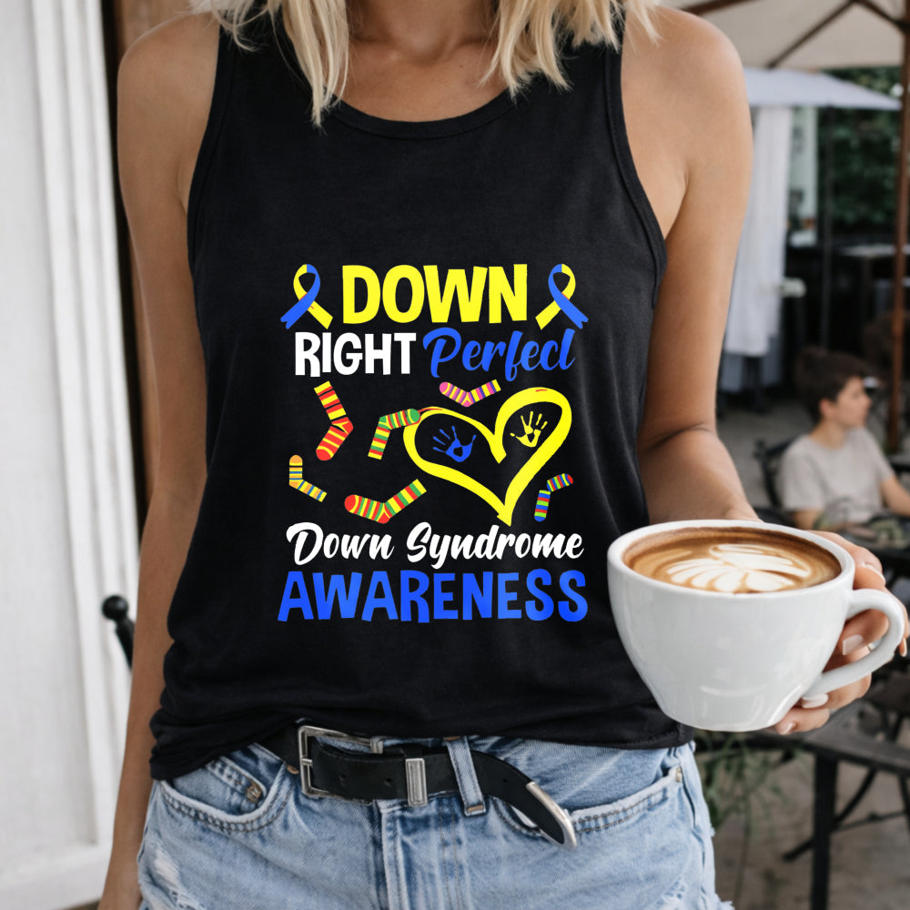 Syndrome Awareness - Vibrant Red With Right Perfect Lettering Women's Tank Top