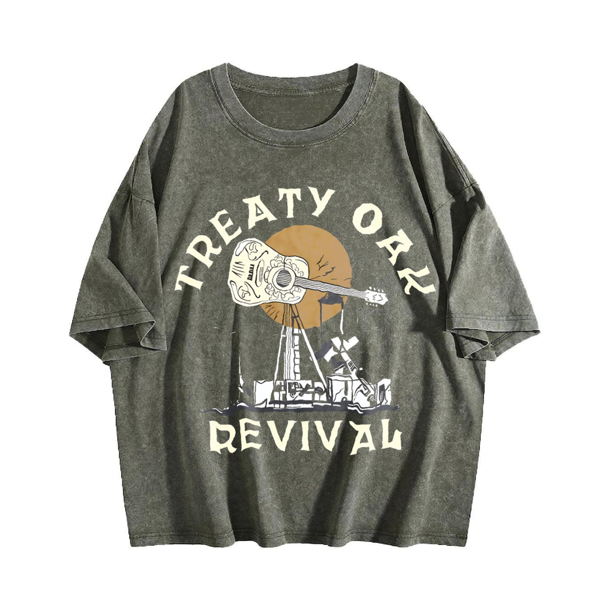 Treaty Oak Revival Guitar Vintage Washed T-Shirt product image 4