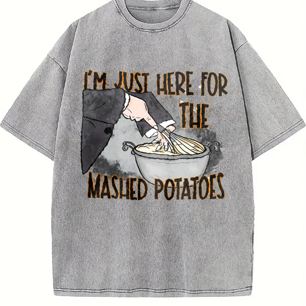 I'm Just Here for the Mashed Potatoes Vintage Washed T-Shirt product image 4