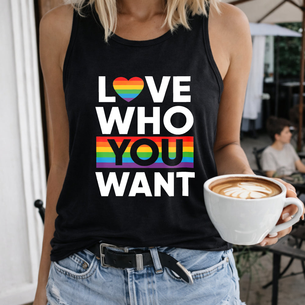 Love Who You Want Rainbow Women's Tank Top