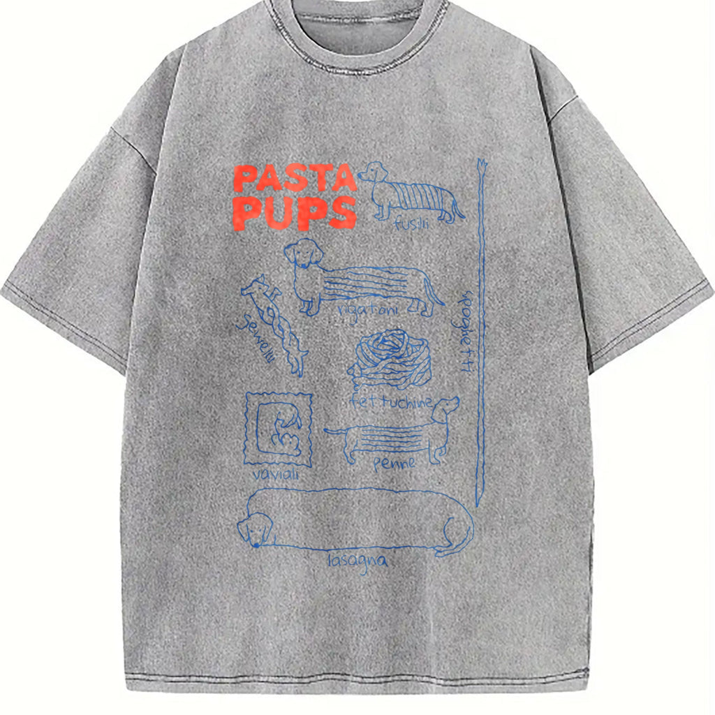 Pasta Pups Vintage Washed T-Shirt product image 4