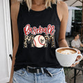 Baseball Mom - Pink Tank With Baseball & Heart Women's Tank Top
