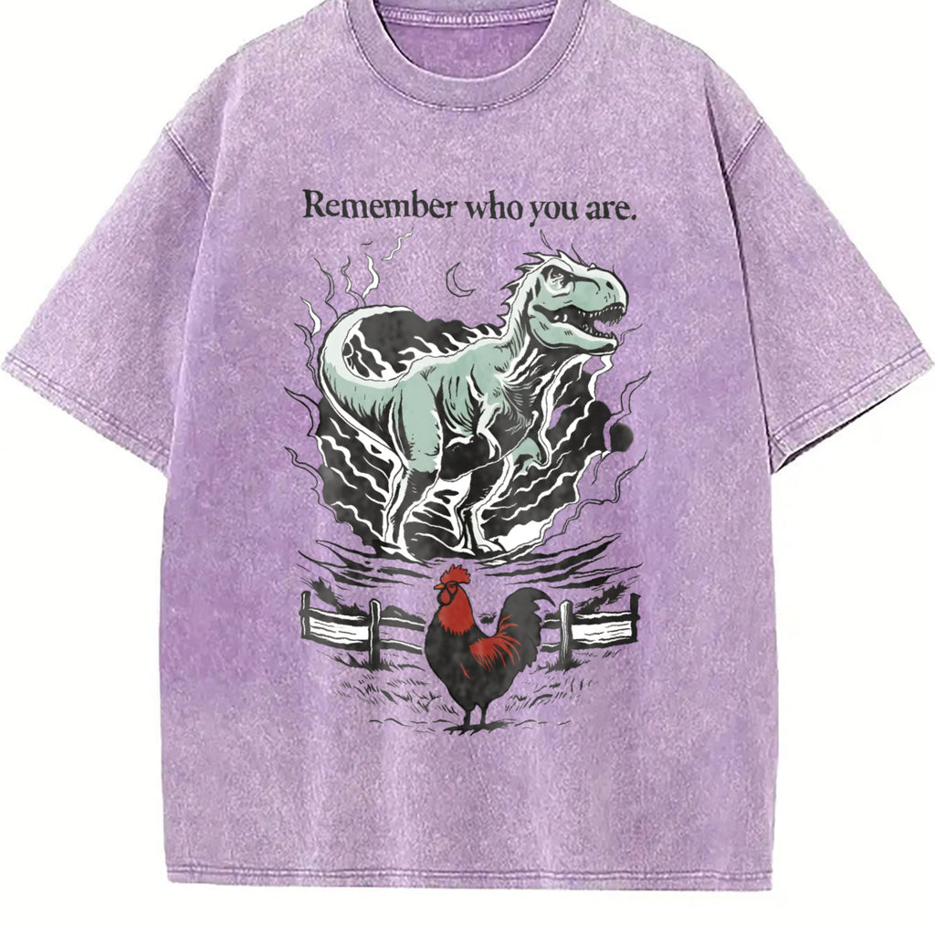 Remember Who You Are Dinosaur Vintage Washed T-Shirt product image 6