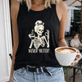 Never Better Coffee Skeleton Women's Tank Top