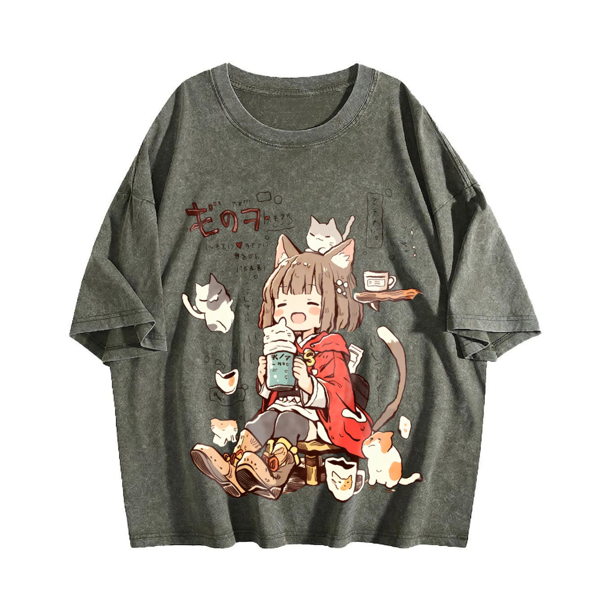 Summer A Cat Ear Vintage Washed T-Shirt product image 4