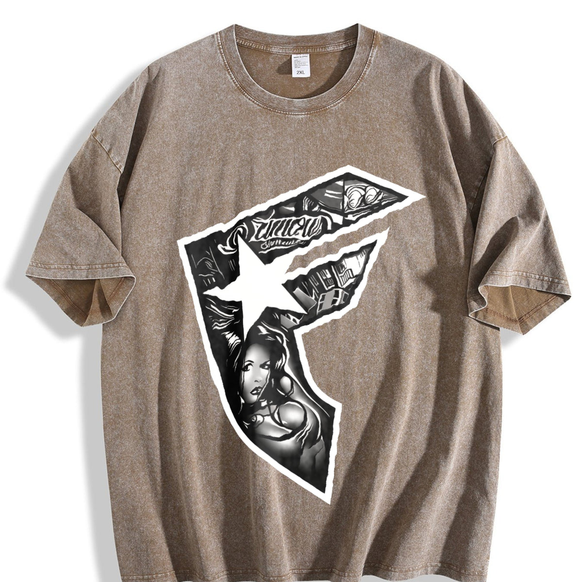 Bold Geometric Vintage Washed T-Shirt product image 3