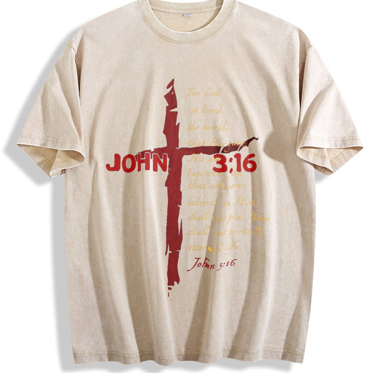 John 3:16 Vintage Washed T-Shirt product image 1
