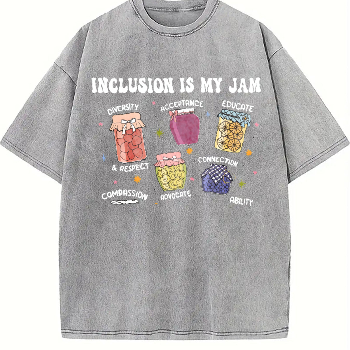 Inclusion Is My Jam Vintage Washed T-Shirt product image 4