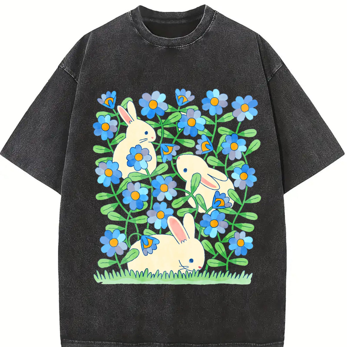 Rabbit Garden Adventure Group Vintage Washed T-Shirt product image 2