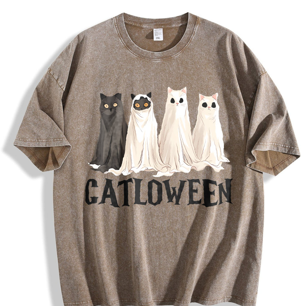 Catloween Cat Costume - Cute 6 Cats & Bats With Paw Vintage product image 3