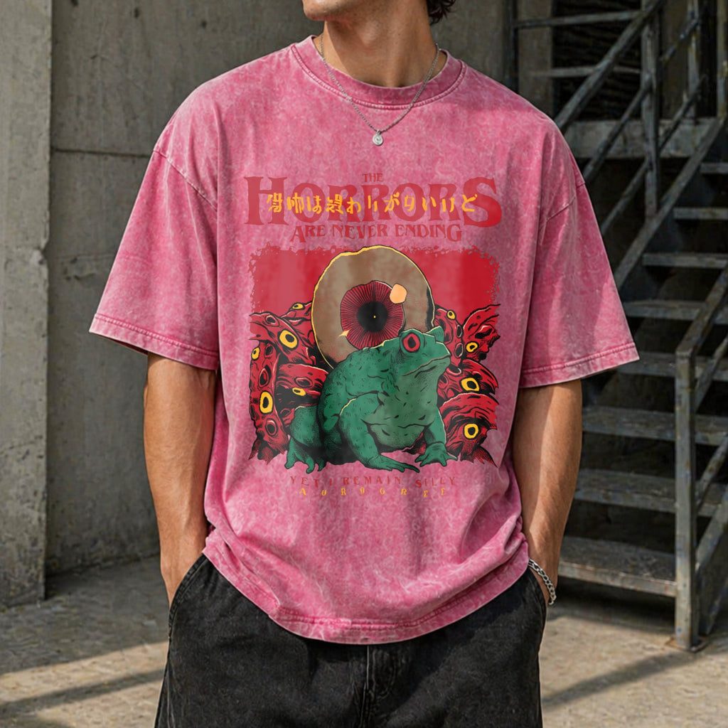Horrors Are Never Ending Vintage Washed T-Shirt product image 7