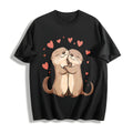 Otter Love - Cute Hugging Otters Cotton T-Shirt product image 1