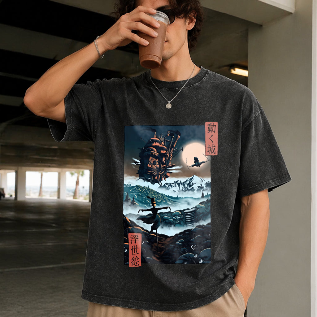 Howl's Moving Castle Vintage Washed T-Shirt product image 2