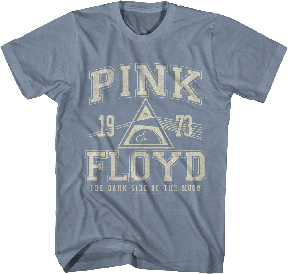 Dark Side of the Moon Athletic 1973 Logo Pink Floyd T-Shirt product image 1