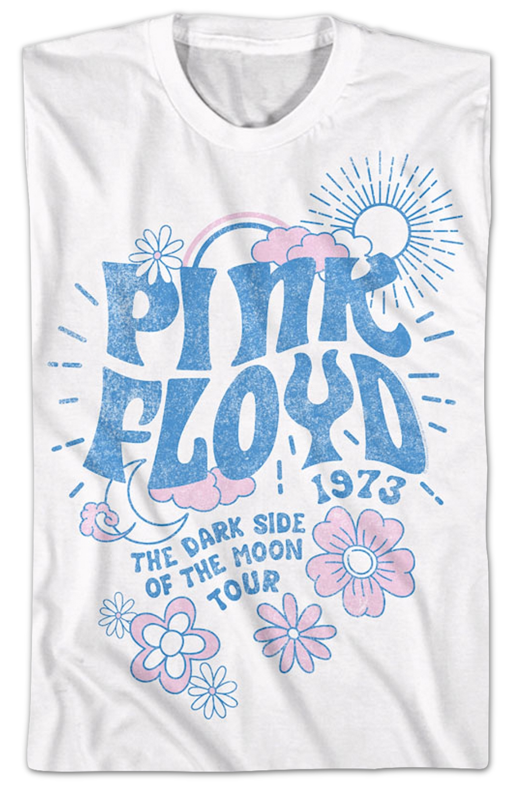 Dark Side of the Moon Flowers Pink Floyd T-Shirt product image 2