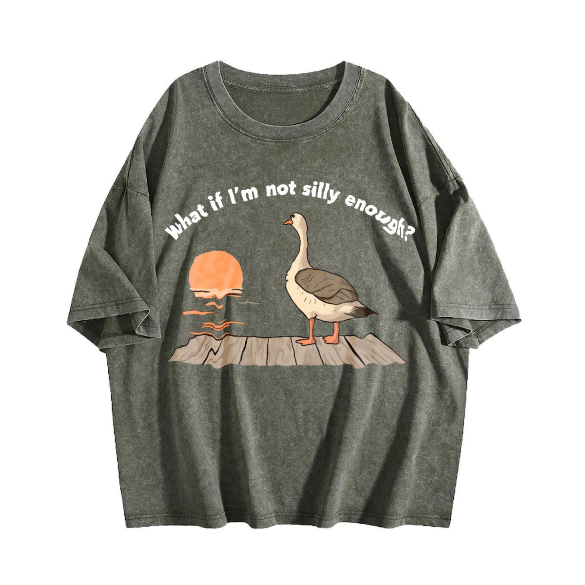 What If I'm Not Silly Enough Goose Boxy Funny Vintage product image 4