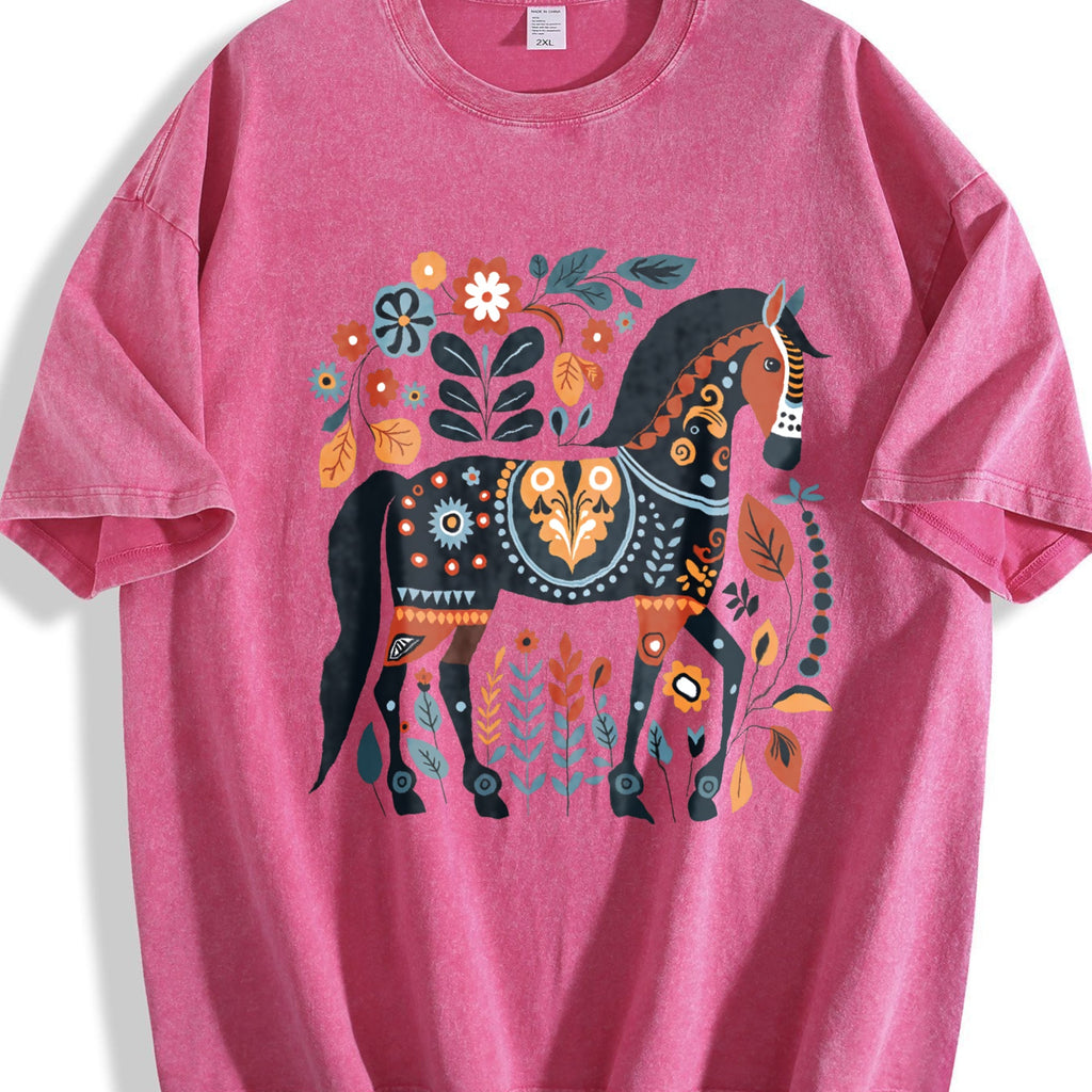 Summer Bohemian Floral Horse One-piece Vintage Washed product image 7