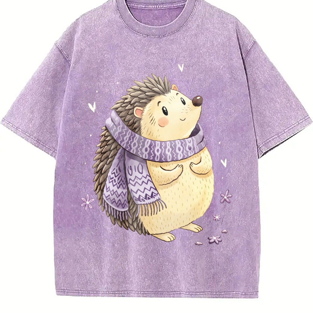 Scarf & Hedgehog Vintage Washed T-Shirt product image 6