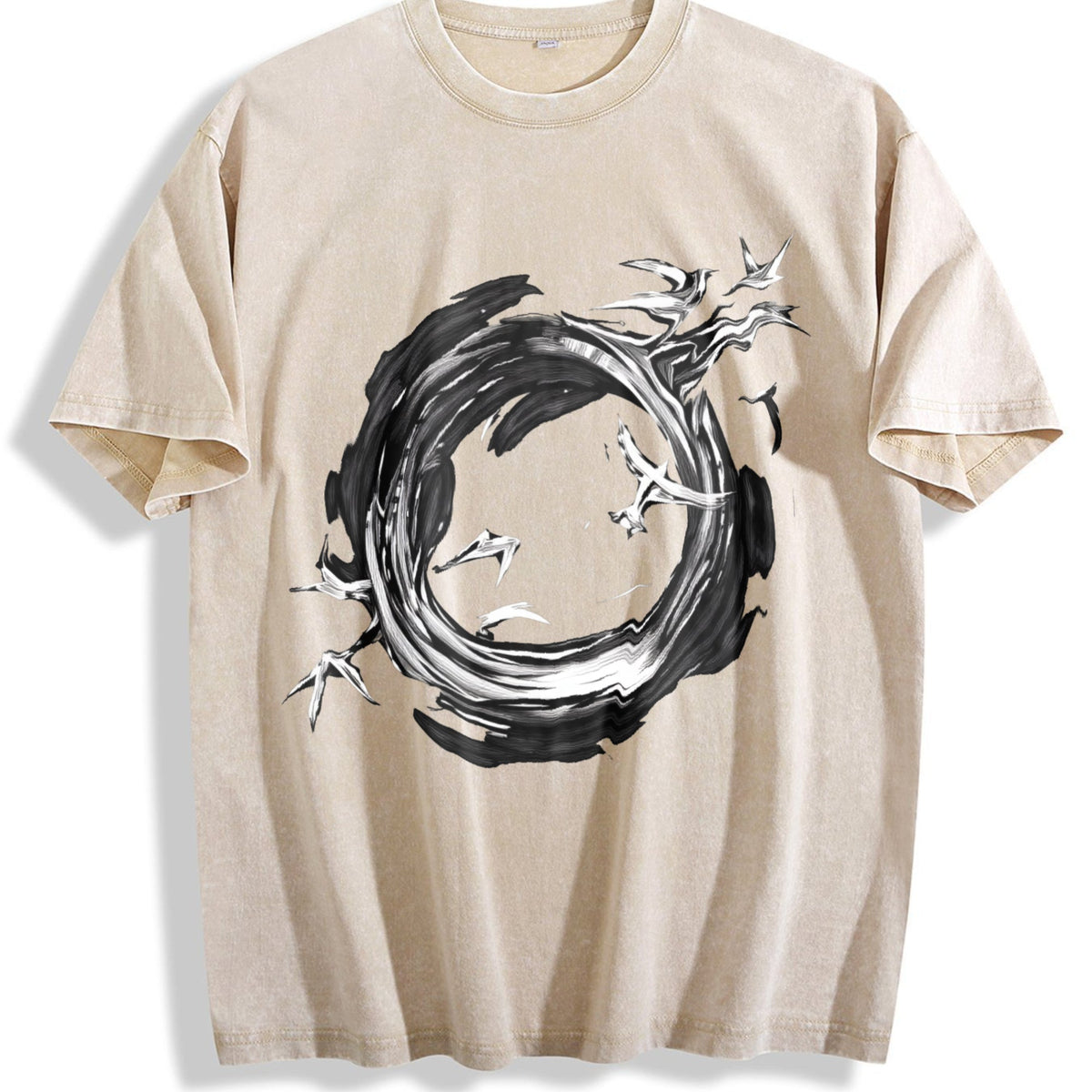 Black Dragon Circle Vintage Washed T-Shirt product image 1