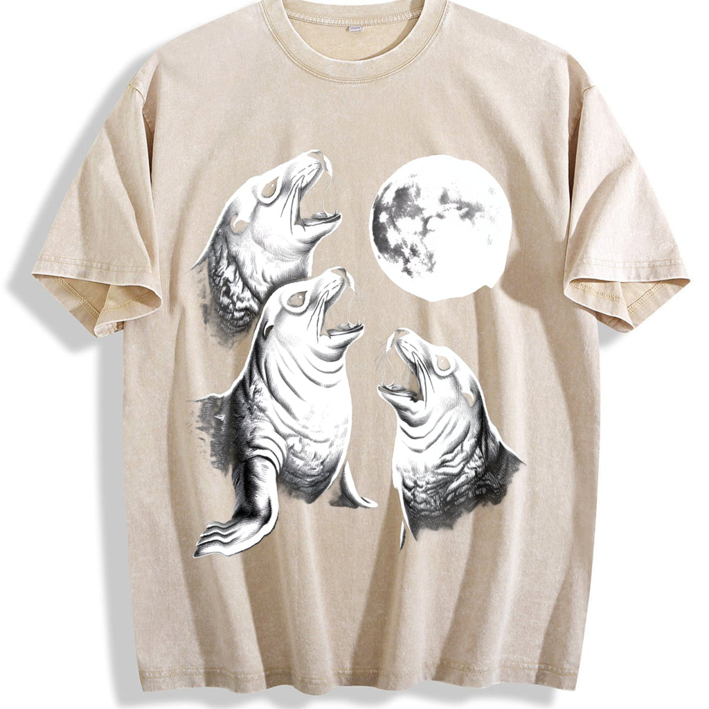 Seal Moon Vintage Washed T-Shirt product image 1