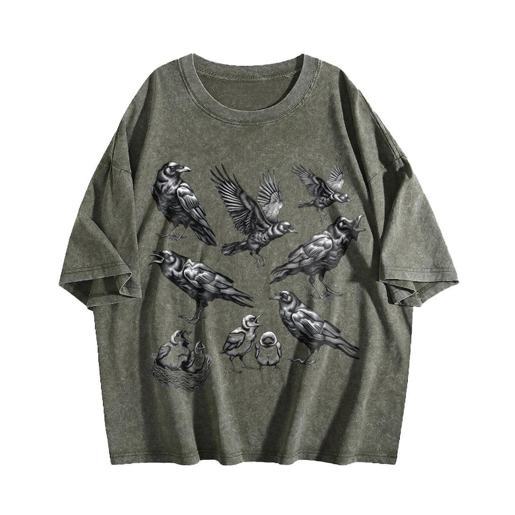 Raven 90s Tattoo Vintage Washed T-Shirt product image 4