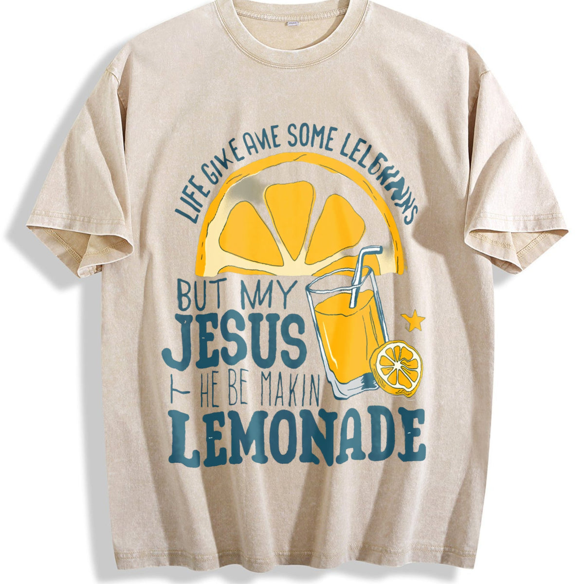Vibrant 'life Gave Me Some Lemon Vintage Washed T-Shirt product image 1