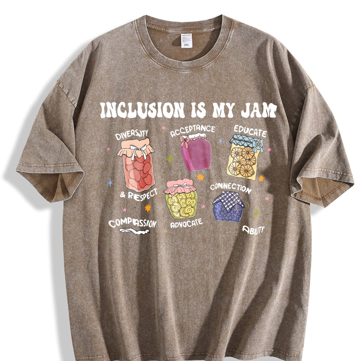 Inclusion Is My Jam Vintage Washed T-Shirt product image 3