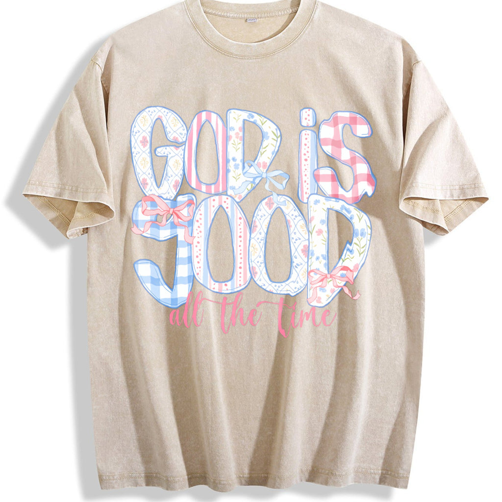 God Is Good All The Time Vintage Washed T-Shirt product image 1