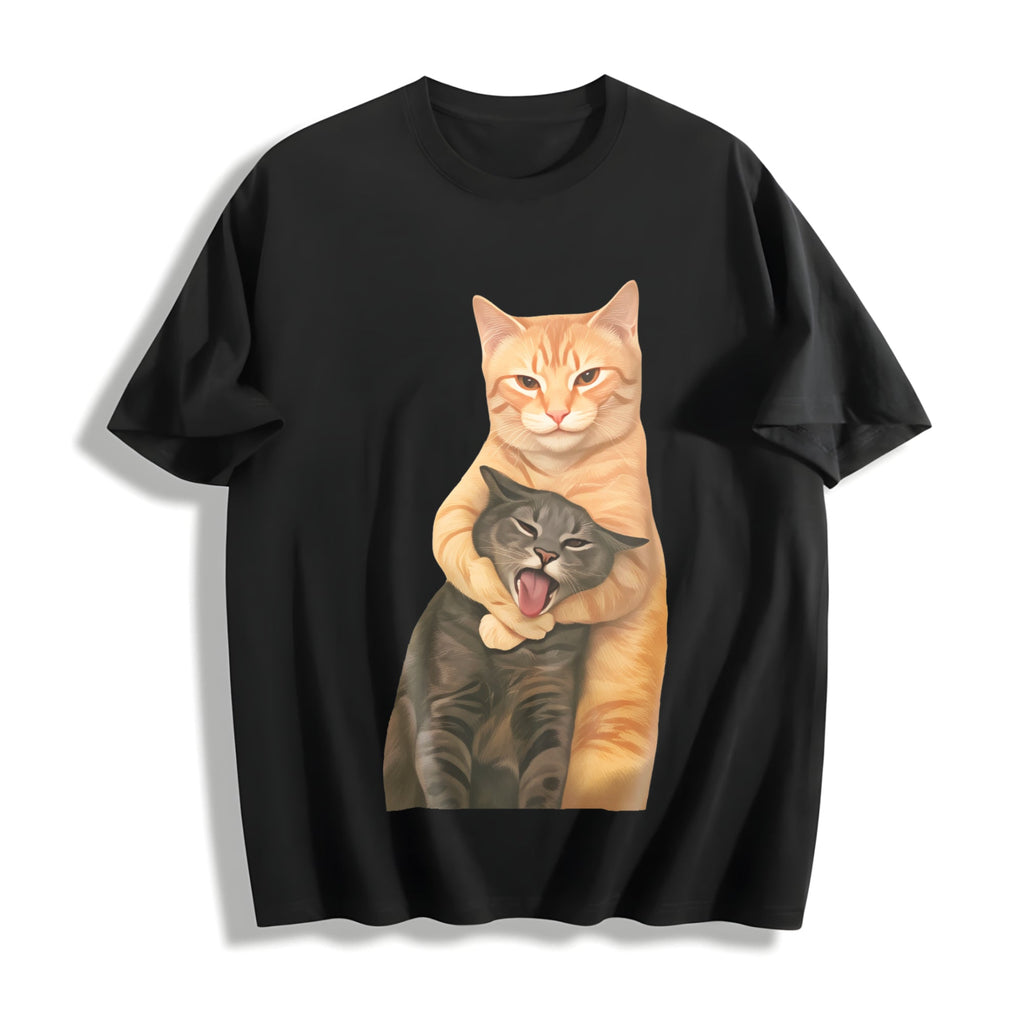 Cat Quarrel Moment - Batik Cotton T-Shirt product image 1