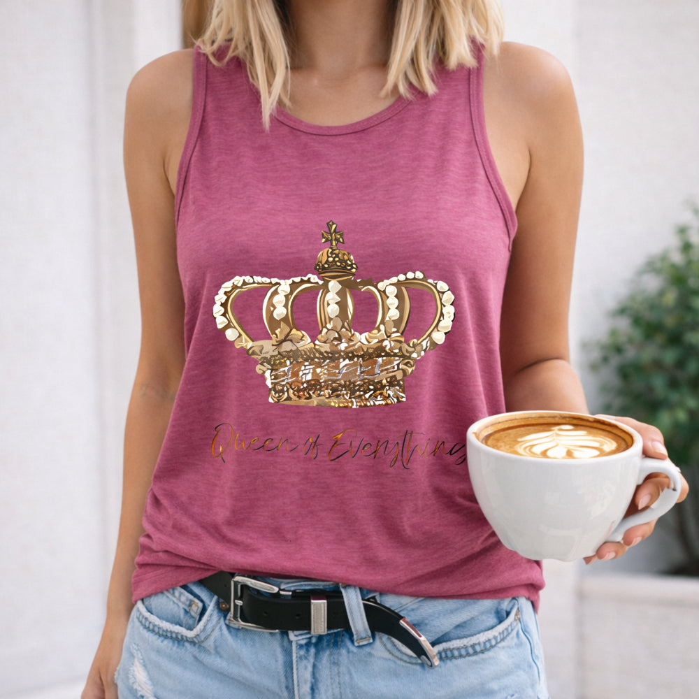 Queen Of Everything Letters & Crowns Women's Tank Top