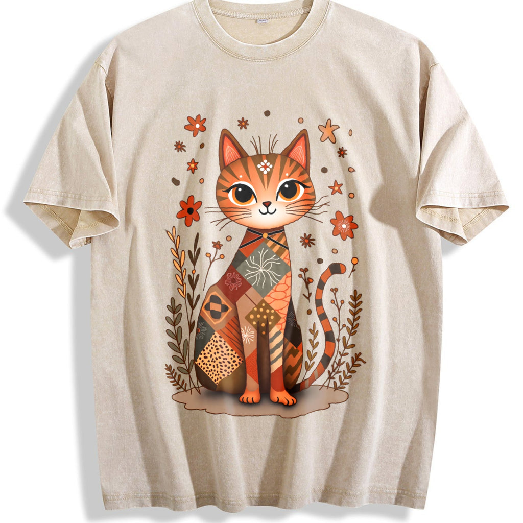 Cat - Stretch Vintage Washed T-Shirt product image 1