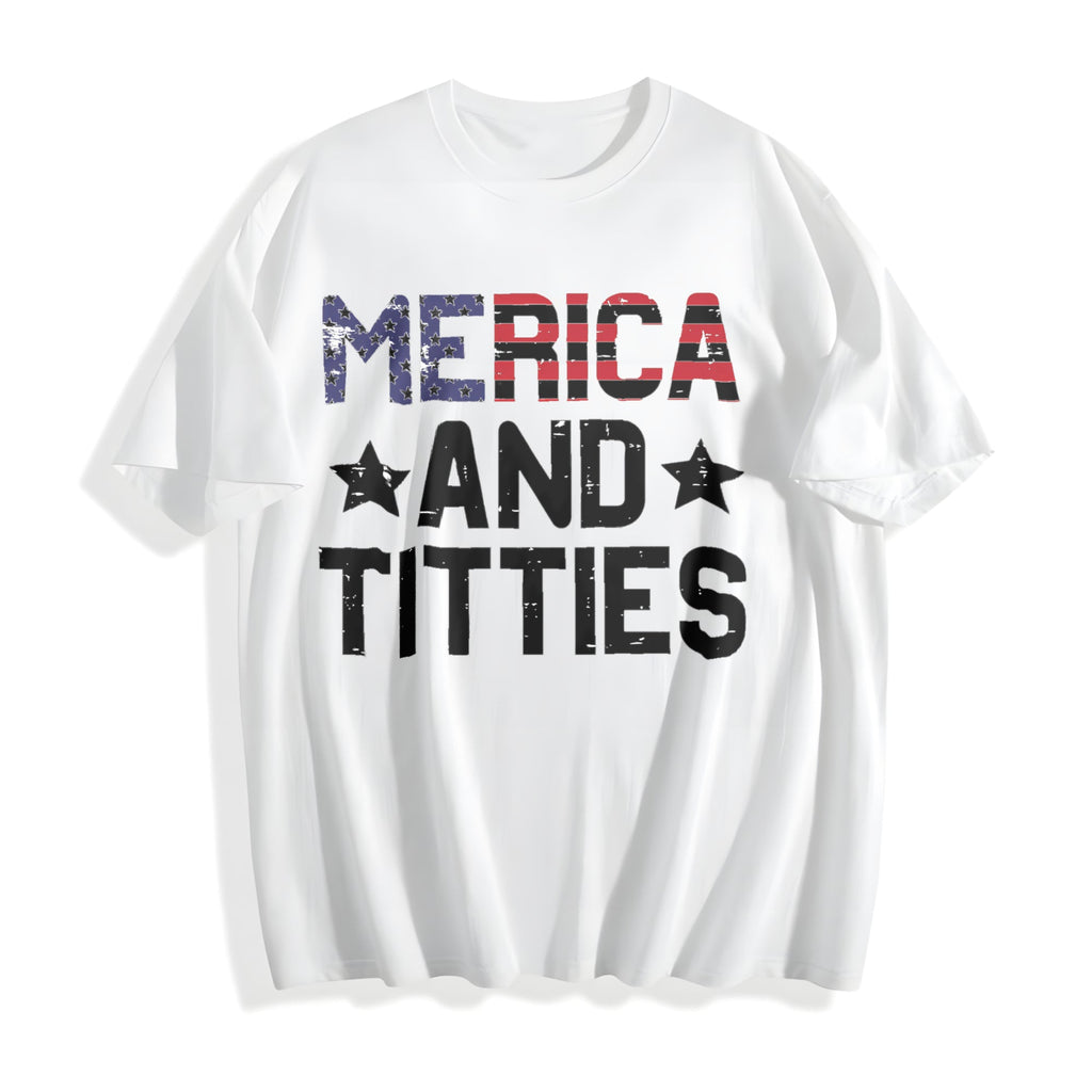 4th Of July Merica And Funny Patriotic Humor Cotton T-Shirt product image 2