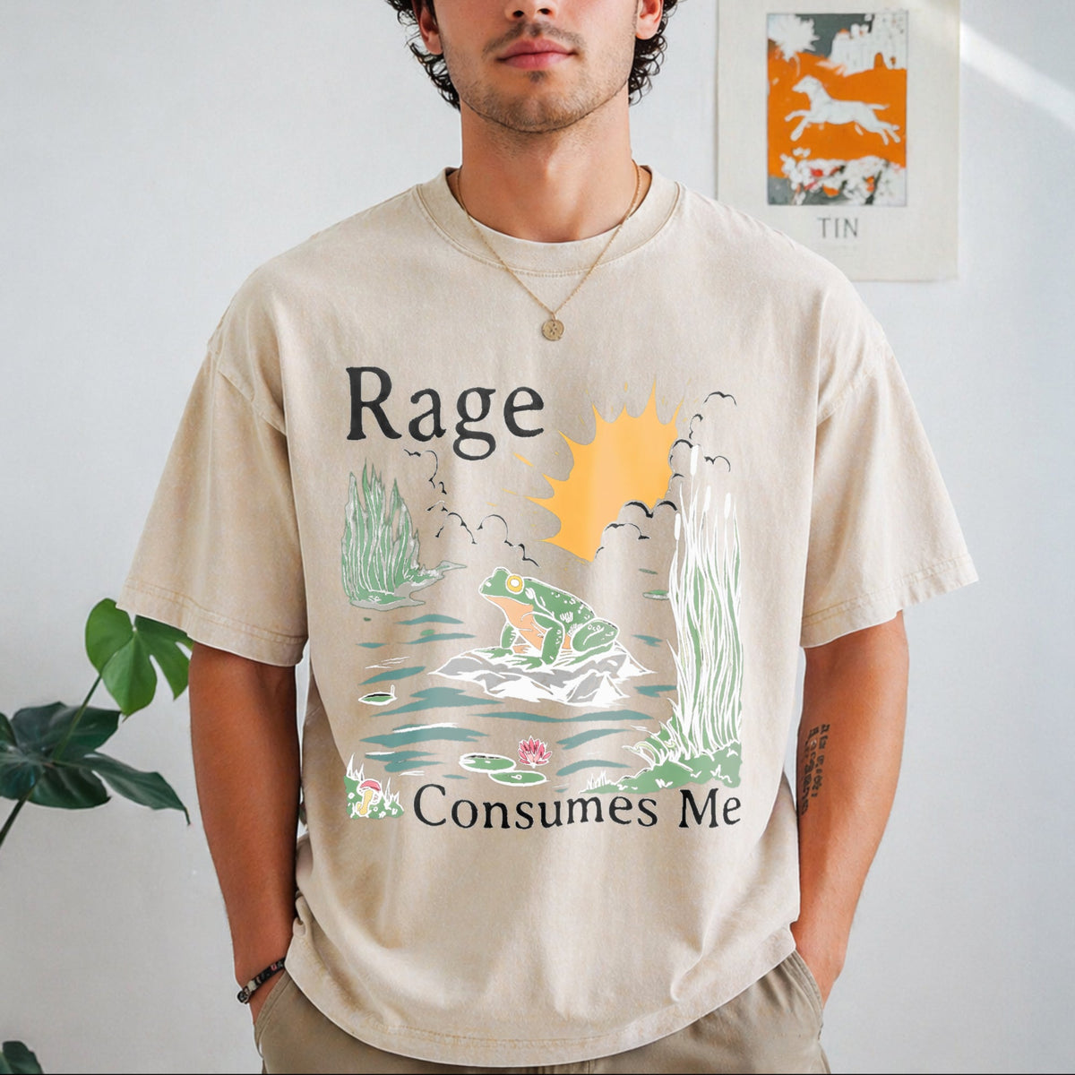 Rage Consumes Me Vintage Washed T-Shirt product image 1