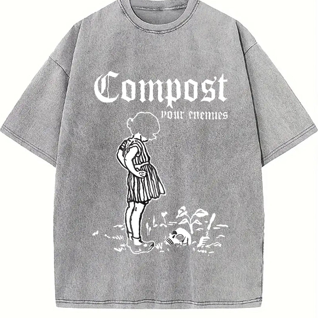 Compost Your Enemies Skeleton Vintage Washed T-Shirt product image 4