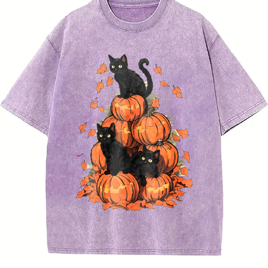 Halloween Holiday Costume Pumpkin Tower With Cat Vintage product image 6