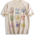 Cat 90s Tattoo Vintage Washed T-Shirt product image 1