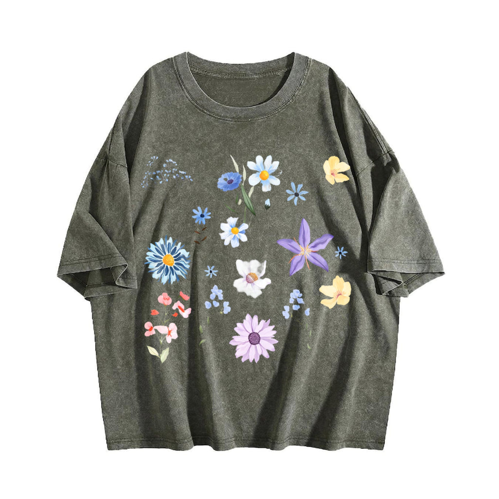 Blooms And Wild Flowers 90s Vintage Washed T-Shirt product image 4