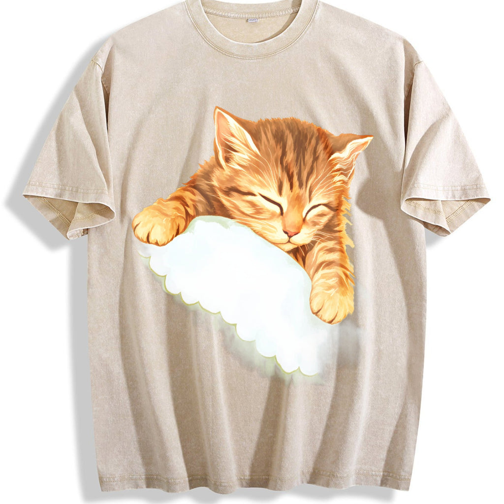 Sleeping Kitten Vintage Washed T-Shirt product image 1