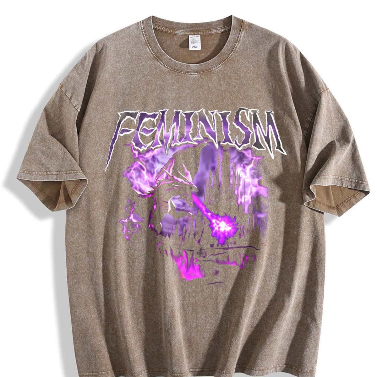 Feminism Dragon Vintage Washed T-Shirt product image 3