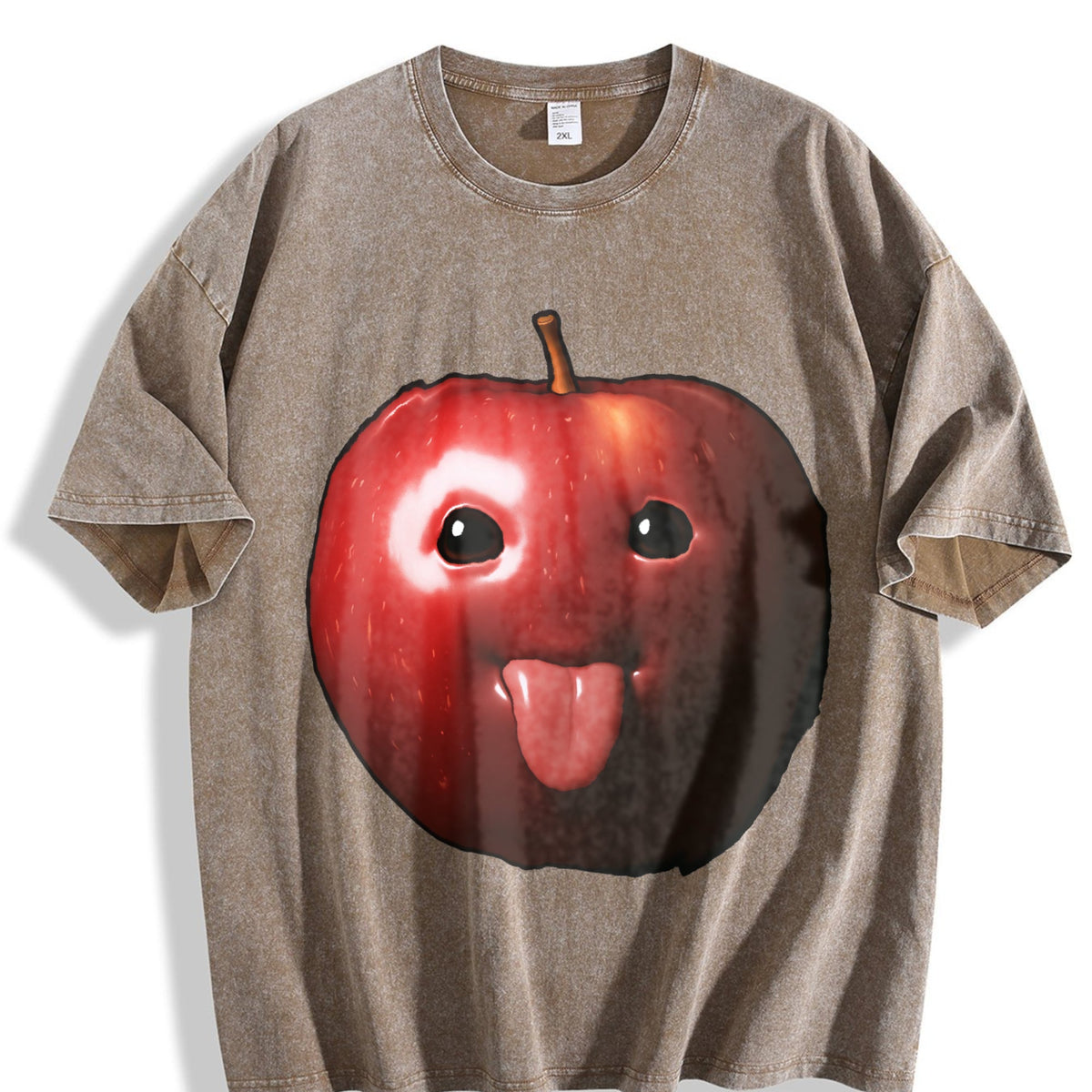 Funny Meme Apple Summer Vintage Washed T-Shirt product image 3