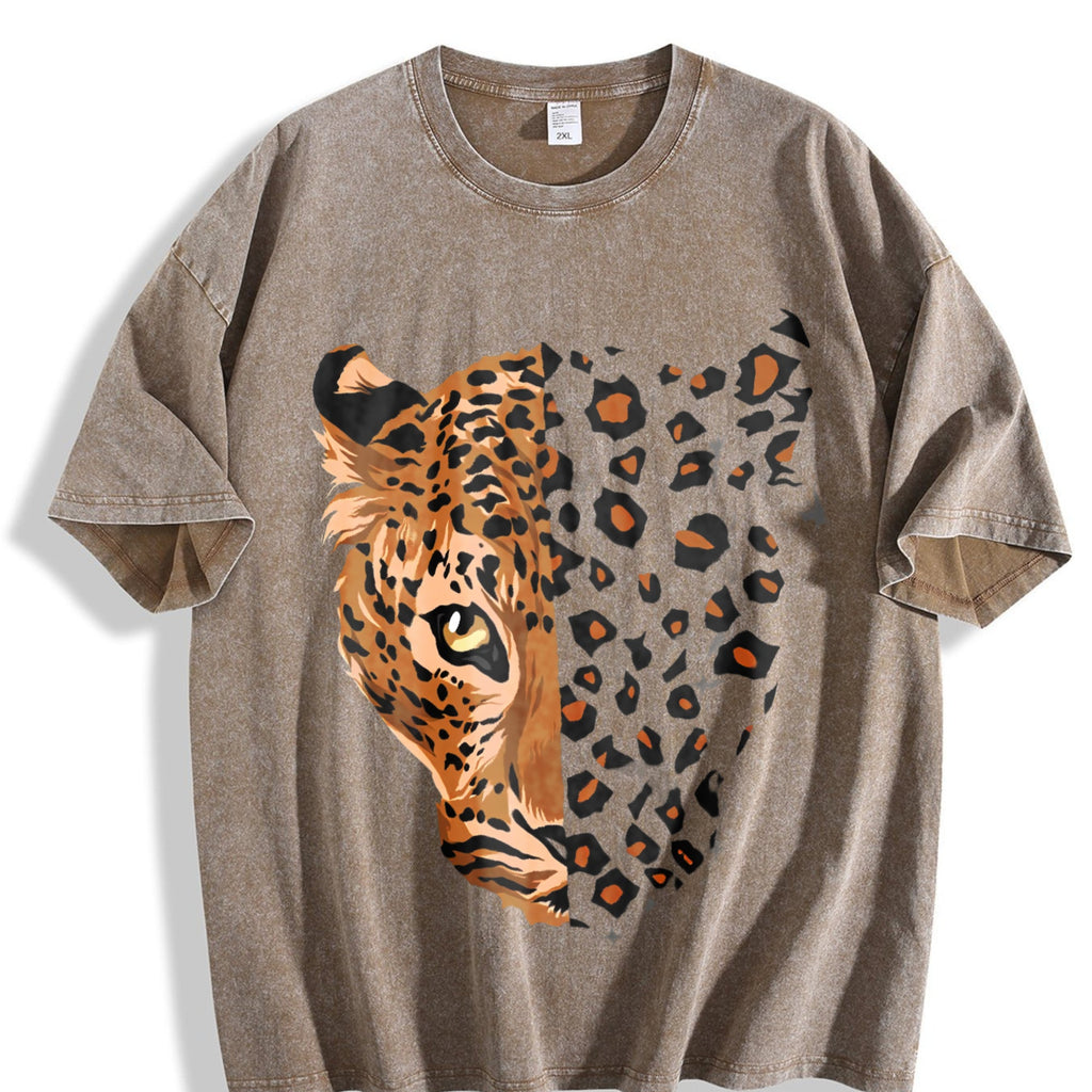 Ladies' Imitation Old With Letter Vintage Washed T-Shirt product image 3