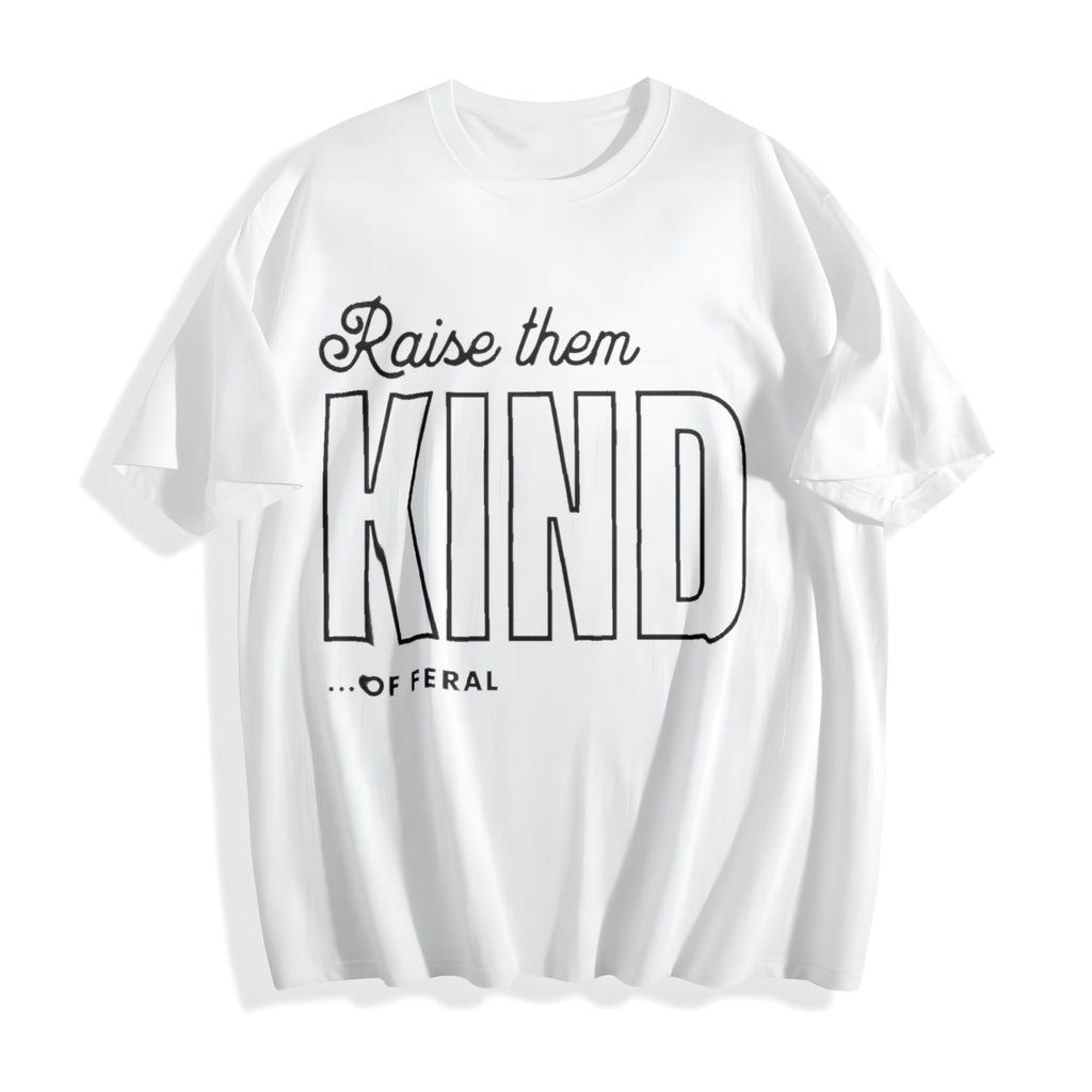 Raise Them Feral Kind Mom Funny Mothers Day Cotton T-Shirt product image 2