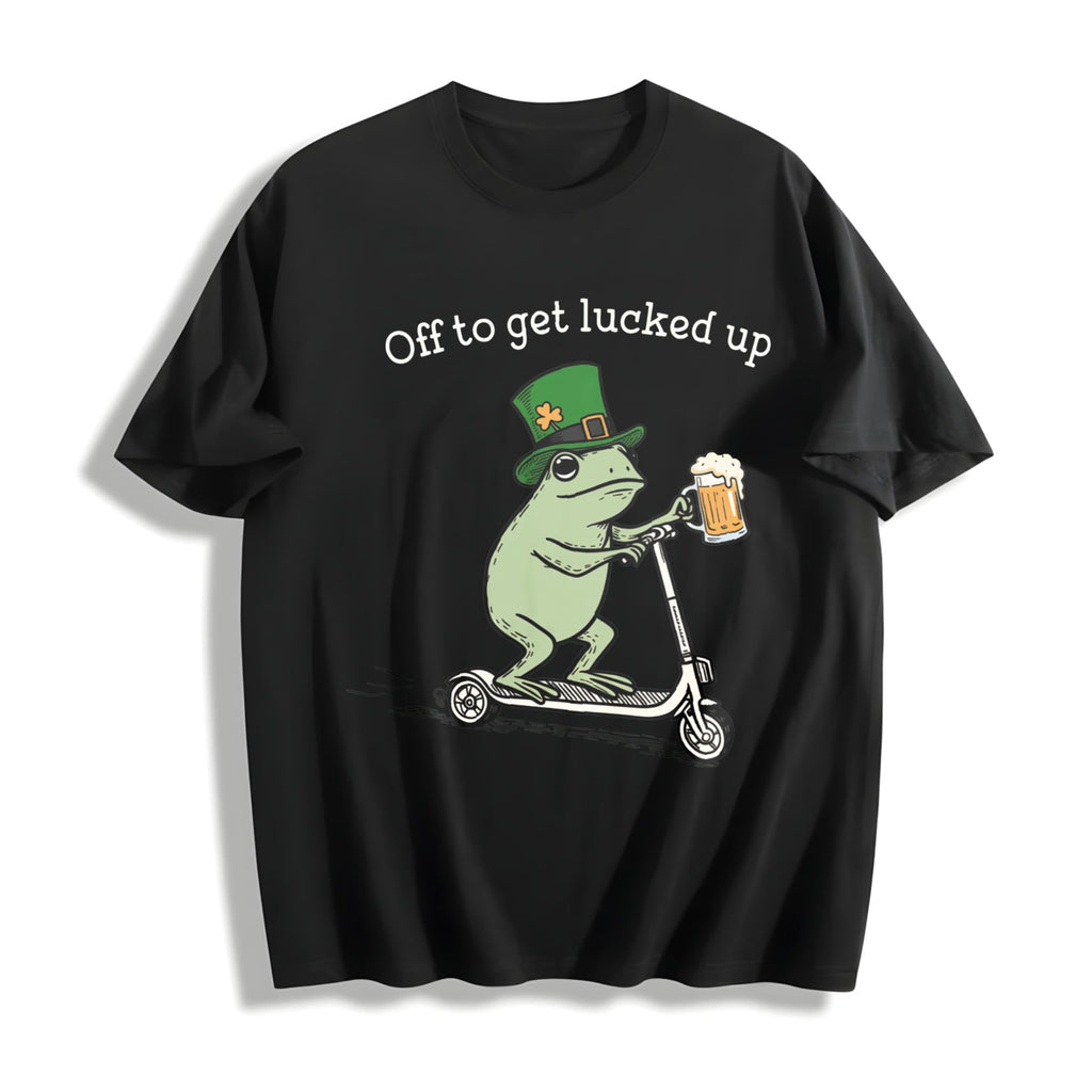 St Patricks Day Funny Frog Off To Get Lucked Up Lucky product image 1