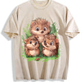 Summer A With Three Brown Hedgehogs Nestled In Green product image 1